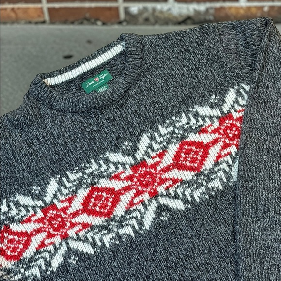 David Taylor Other - Vintage David Taylor Sweater 90's Gray White Red Acrylic Size Medium